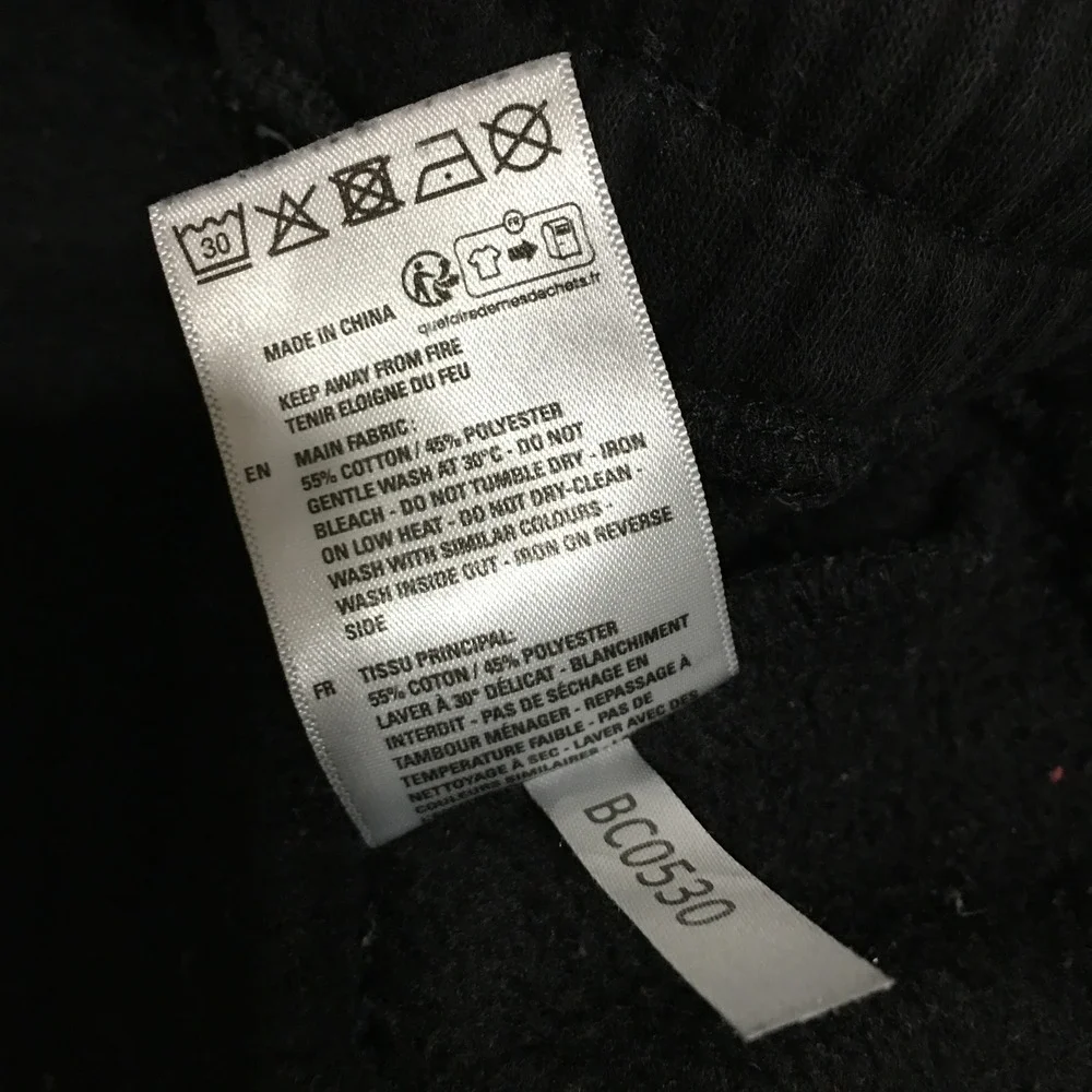 Von Dutch Sweatpants Large Black Logo Drawstring Joggers